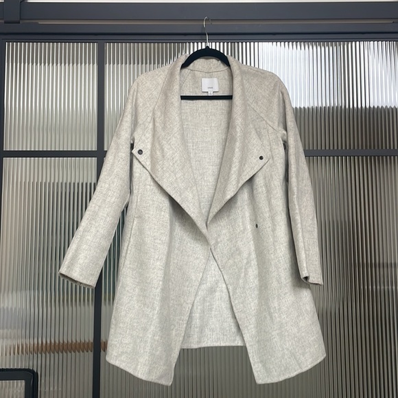 Vince Wool Coat Heather Grey - Picture 7 of 10